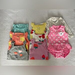 Bundle Carter's Pink and Yellow Bodysuits for Everyday Style